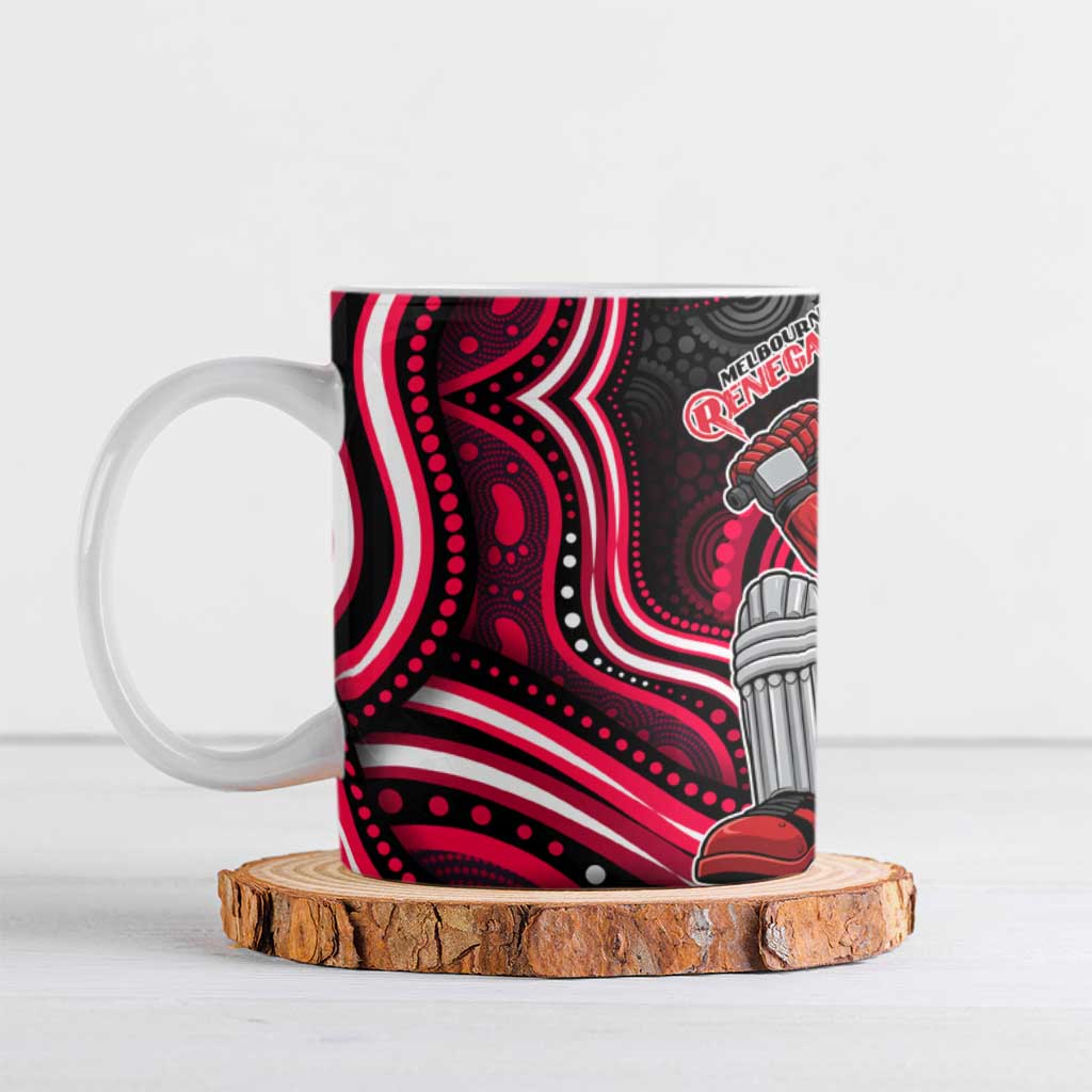 Melbourne Renegades Cricket Ceramic Mug Australian Cricket Mascot - Modern Indigenous Style