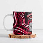 Melbourne Renegades Cricket Ceramic Mug Australian Cricket Mascot - Modern Indigenous Style