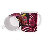Melbourne Renegades Cricket Ceramic Mug Australian Cricket Mascot - Modern Indigenous Style