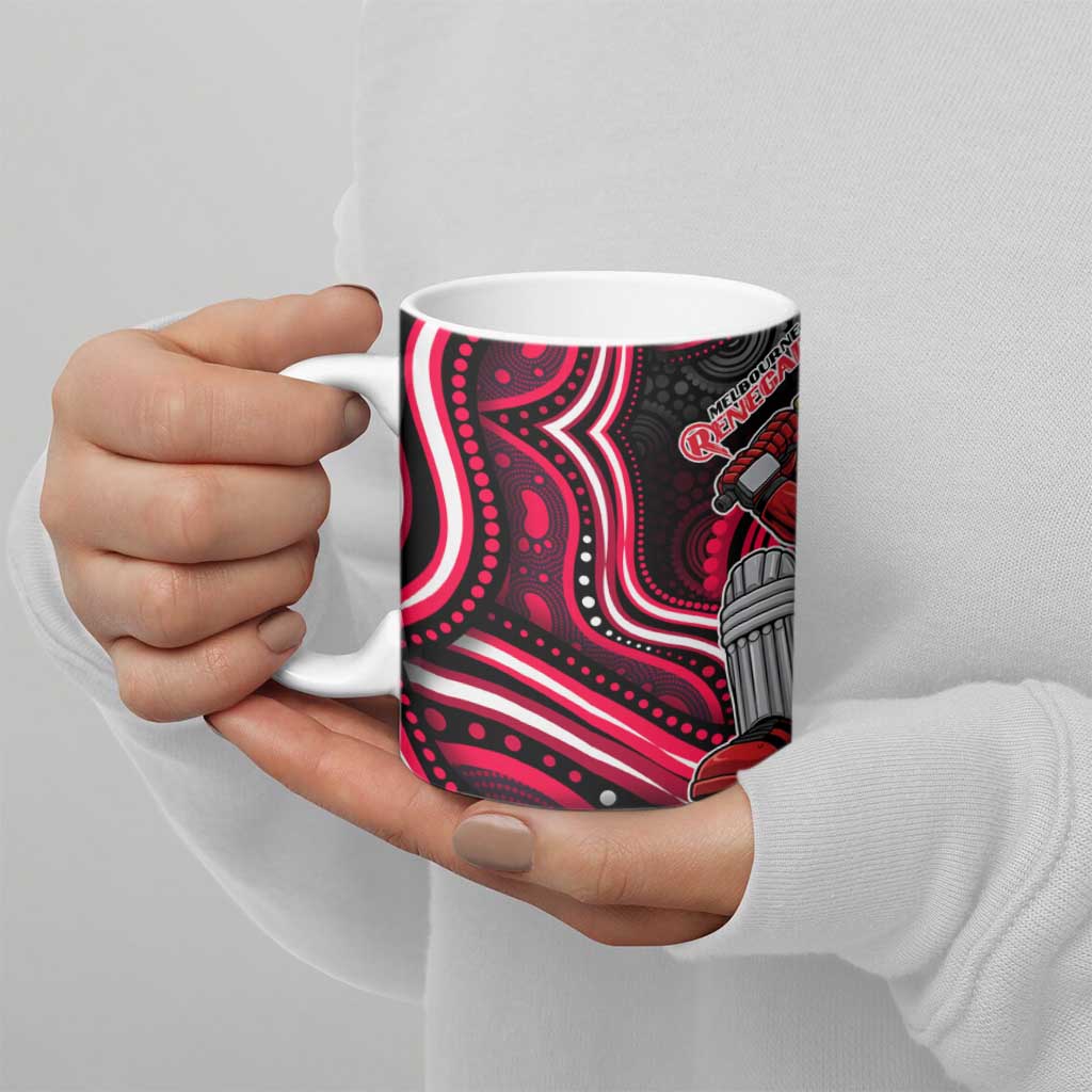 Melbourne Renegades Cricket Ceramic Mug Australian Cricket Mascot - Modern Indigenous Style