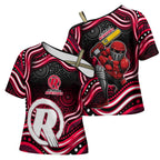 Melbourne Renegades Cricket Cross Shoulder Shirt Australian Cricket Mascot - Modern Indigenous Style
