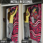 Melbourne Renegades Cricket Door Cover Australian Cricket Mascot - Modern Indigenous Style
