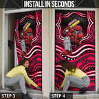 Melbourne Renegades Cricket Door Cover Australian Cricket Mascot - Modern Indigenous Style