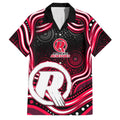 Melbourne Renegades Cricket Family Matching Long Sleeve Bodycon Dress and Hawaiian Shirt Australian Cricket Mascot - Modern Indigenous Style