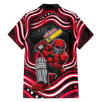 Melbourne Renegades Cricket Family Matching Long Sleeve Bodycon Dress and Hawaiian Shirt Australian Cricket Mascot - Modern Indigenous Style