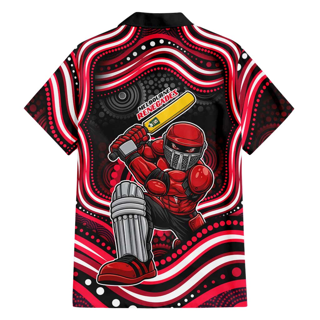 Melbourne Renegades Cricket Family Matching Long Sleeve Bodycon Dress and Hawaiian Shirt Australian Cricket Mascot - Modern Indigenous Style