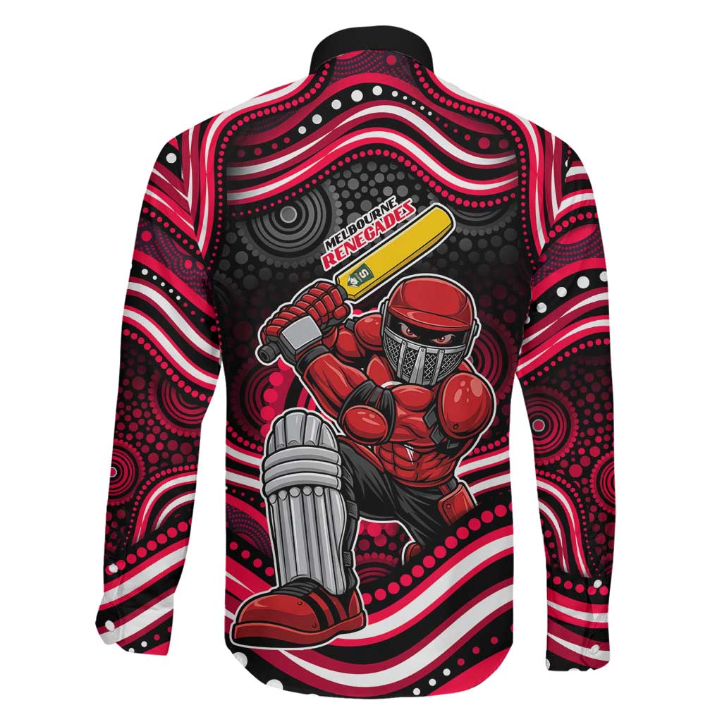 Melbourne Renegades Cricket Family Matching Long Sleeve Bodycon Dress and Hawaiian Shirt Australian Cricket Mascot - Modern Indigenous Style