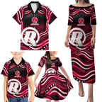 Melbourne Renegades Cricket Family Matching Puletasi and Hawaiian Shirt Australian Cricket Mascot - Modern Indigenous Style