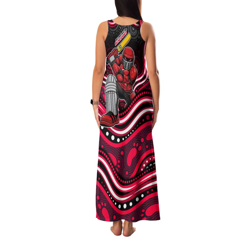 Melbourne Renegades Cricket Family Matching Tank Maxi Dress and Hawaiian Shirt Australian Cricket Mascot - Modern Indigenous Style