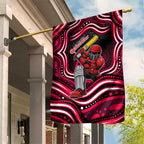 Melbourne Renegades Cricket Garden Flag Australian Cricket Mascot - Modern Indigenous Style