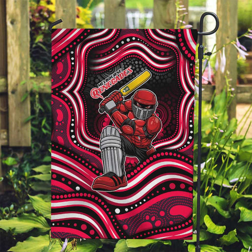 Melbourne Renegades Cricket Garden Flag Australian Cricket Mascot - Modern Indigenous Style
