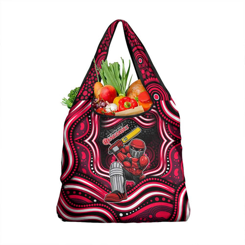 Melbourne Renegades Cricket Grocery Bag Australian Cricket Mascot - Modern Indigenous Style
