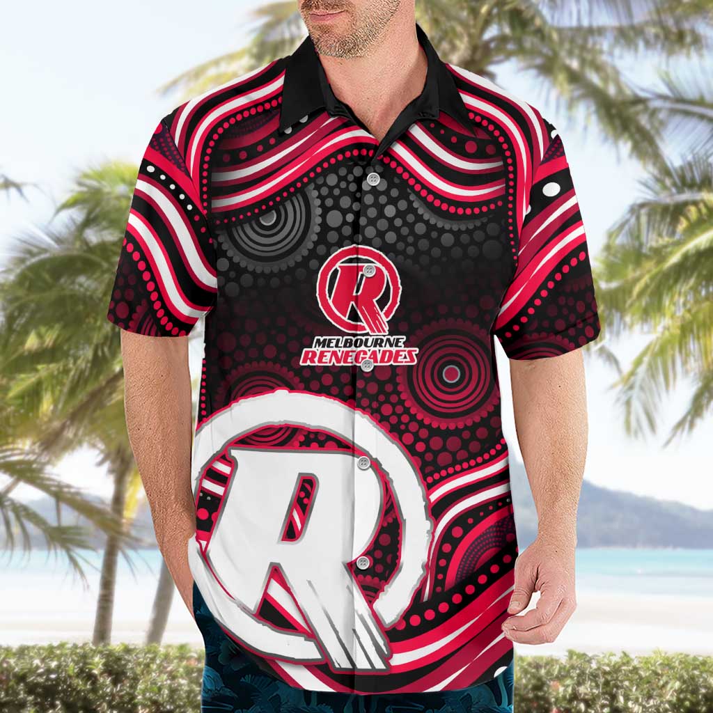 Melbourne Renegades Cricket Hawaiian Shirt Australian Cricket Mascot - Modern Indigenous Style