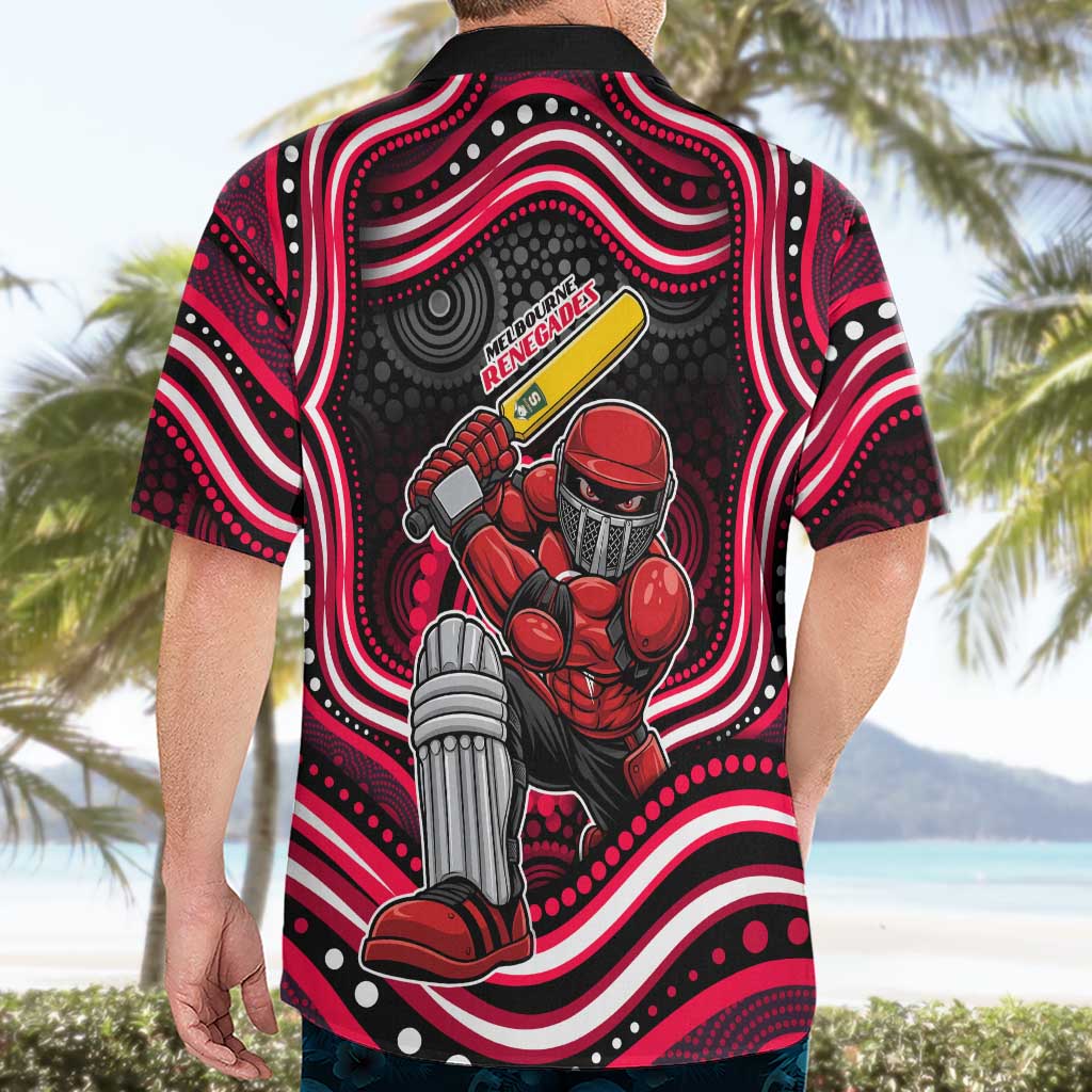 Melbourne Renegades Cricket Hawaiian Shirt Australian Cricket Mascot - Modern Indigenous Style