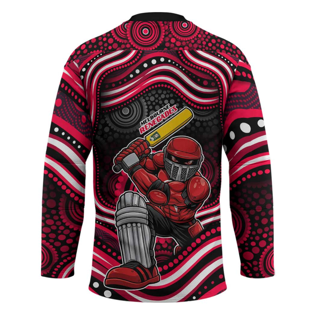 Melbourne Renegades Cricket Hockey Jersey Australian Cricket Mascot - Modern Indigenous Style