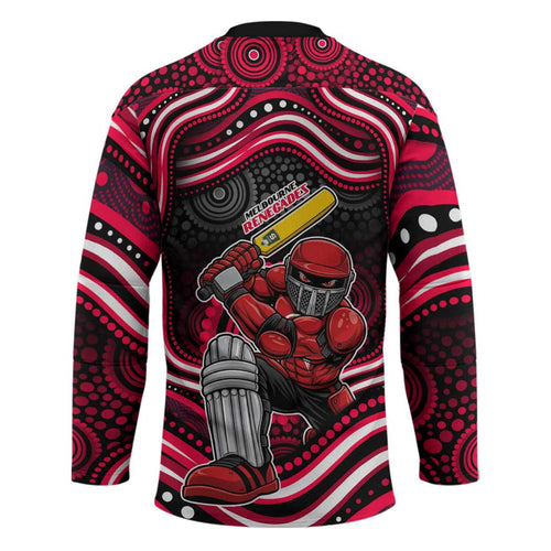 Melbourne Renegades Cricket Hockey Jersey Australian Cricket Mascot - Modern Indigenous Style
