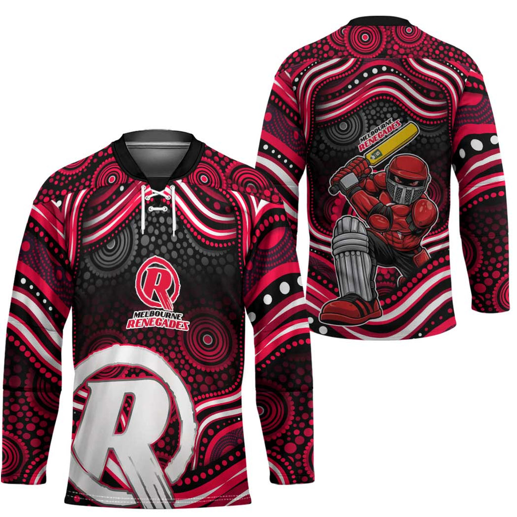 Melbourne Renegades Cricket Hockey Jersey Australian Cricket Mascot - Modern Indigenous Style