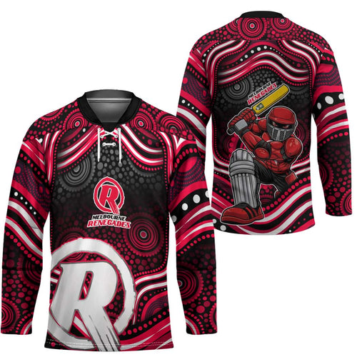 Melbourne Renegades Cricket Hockey Jersey Australian Cricket Mascot - Modern Indigenous Style