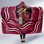 Melbourne Renegades Cricket Hooded Blanket Australian Cricket Mascot - Modern Indigenous Style