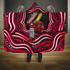 Melbourne Renegades Cricket Hooded Blanket Australian Cricket Mascot - Modern Indigenous Style