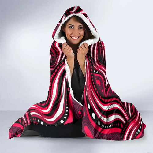 Melbourne Renegades Cricket Hooded Blanket Australian Cricket Mascot - Modern Indigenous Style