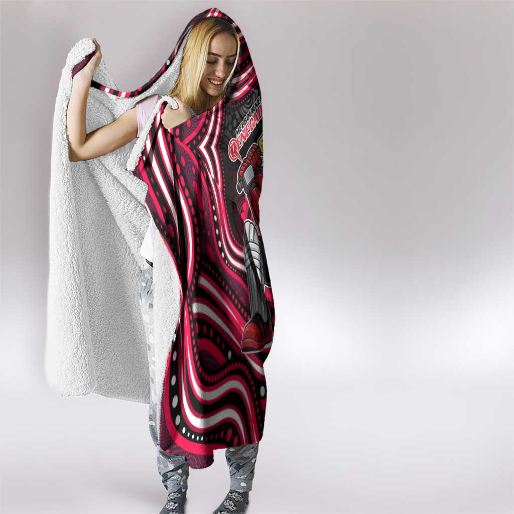 Melbourne Renegades Cricket Hooded Blanket Australian Cricket Mascot - Modern Indigenous Style