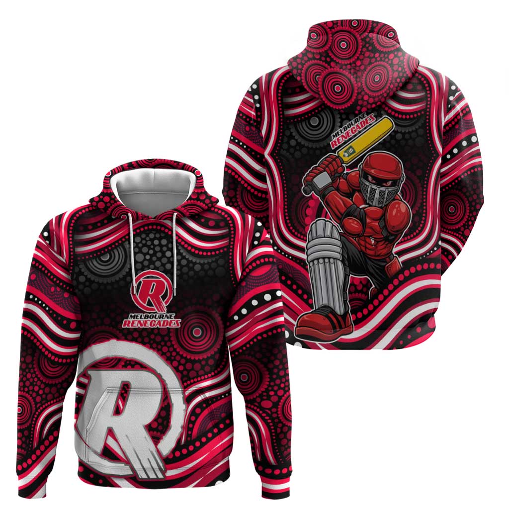 Melbourne Renegades Cricket Hoodie Australian Cricket Mascot - Modern Indigenous Style