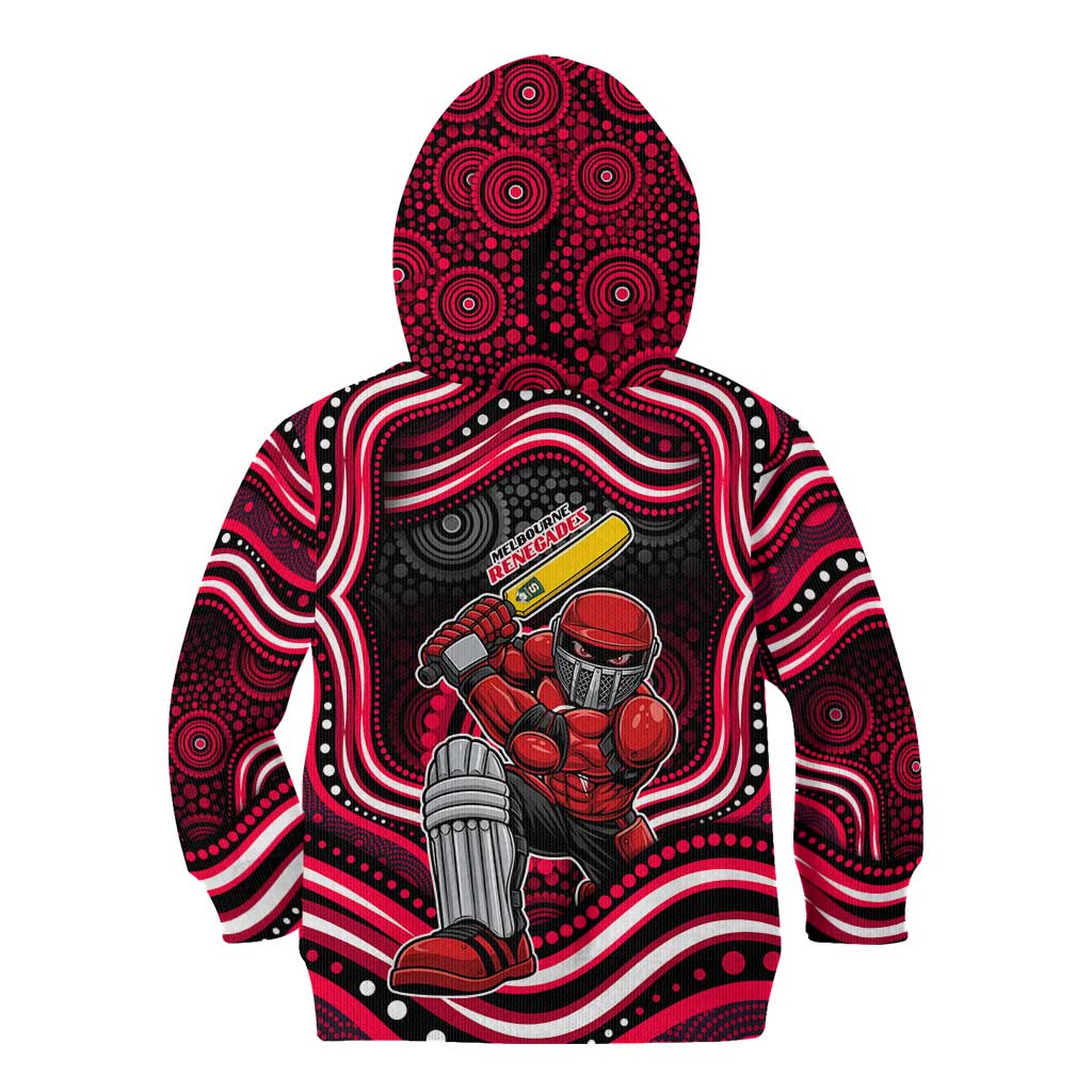 Melbourne Renegades Cricket Kid Hoodie Australian Cricket Mascot - Modern Indigenous Style