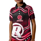 Melbourne Renegades Cricket Kid Polo Shirt Australian Cricket Mascot - Modern Indigenous Style