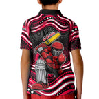 Melbourne Renegades Cricket Kid Polo Shirt Australian Cricket Mascot - Modern Indigenous Style