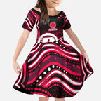 Melbourne Renegades Cricket Kid Short Sleeve Dress Australian Cricket Mascot - Modern Indigenous Style