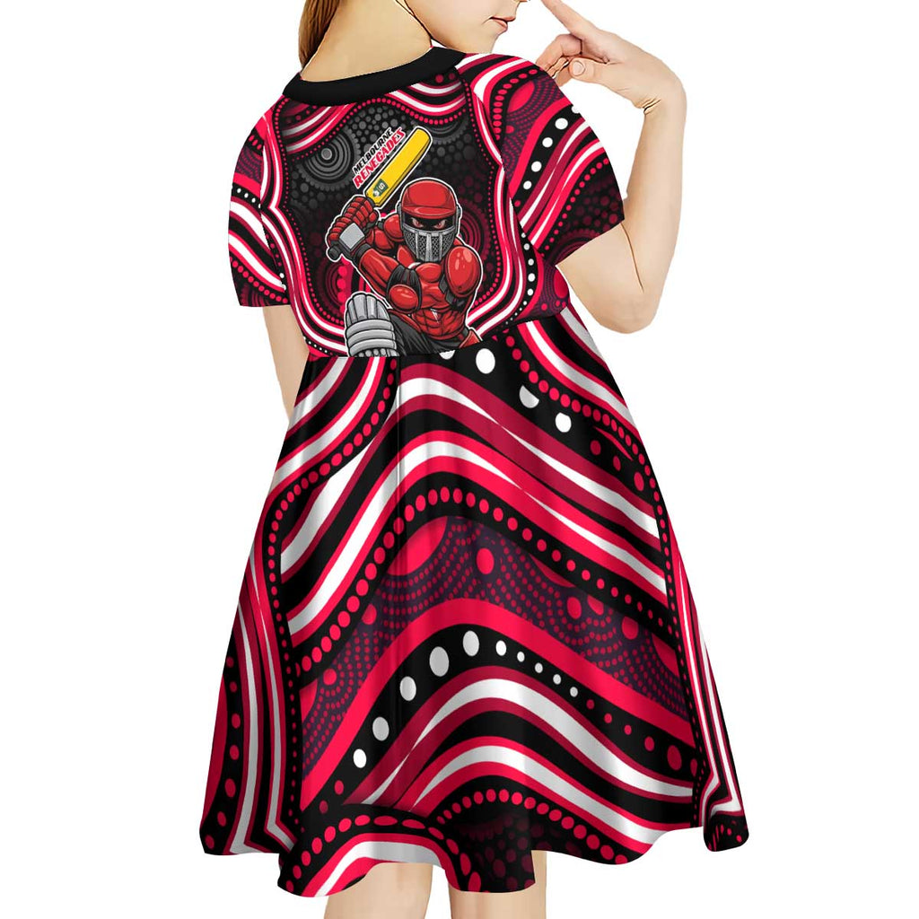 Melbourne Renegades Cricket Kid Short Sleeve Dress Australian Cricket Mascot - Modern Indigenous Style