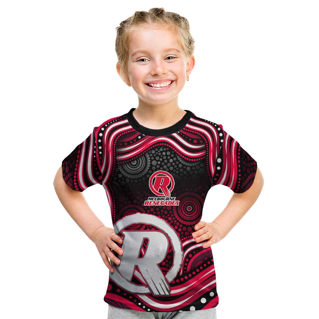 Melbourne Renegades Cricket Kid T Shirt Australian Cricket Mascot - Modern Indigenous Style