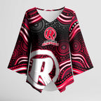 Melbourne Renegades Cricket Kimono Sleeve Blouse Australian Cricket Mascot - Modern Indigenous Style