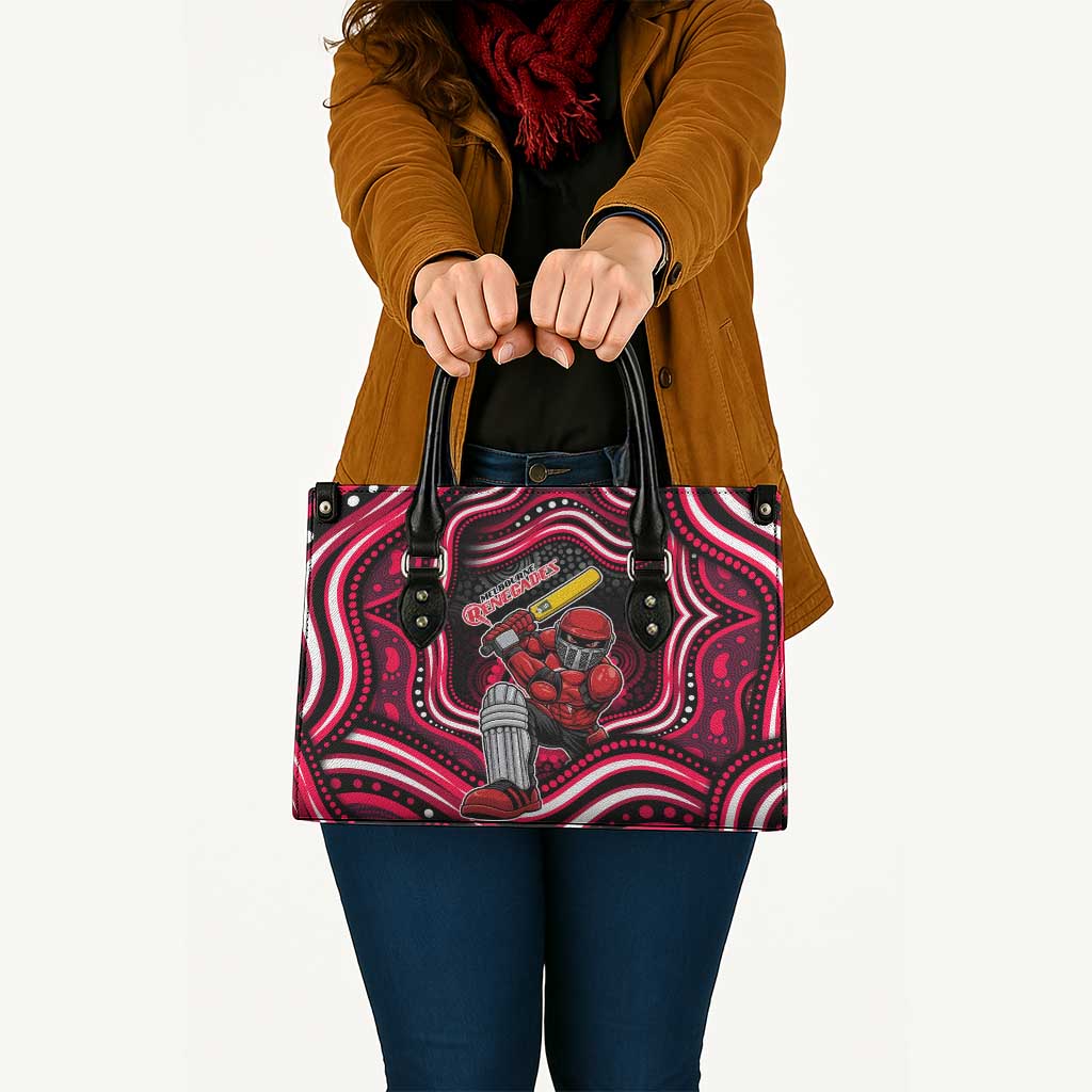 Melbourne Renegades Cricket Leather Bag Australian Cricket Mascot - Modern Indigenous Style