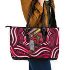 Melbourne Renegades Cricket Leather Tote Bag Australian Cricket Mascot - Modern Indigenous Style