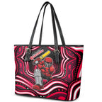 Melbourne Renegades Cricket Leather Tote Bag Australian Cricket Mascot - Modern Indigenous Style
