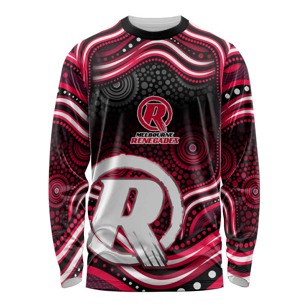Melbourne Renegades Cricket Long Sleeve Shirt Australian Cricket Mascot - Modern Indigenous Style