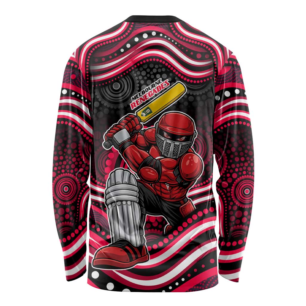 Melbourne Renegades Cricket Long Sleeve Shirt Australian Cricket Mascot - Modern Indigenous Style