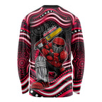 Melbourne Renegades Cricket Long Sleeve Shirt Australian Cricket Mascot - Modern Indigenous Style