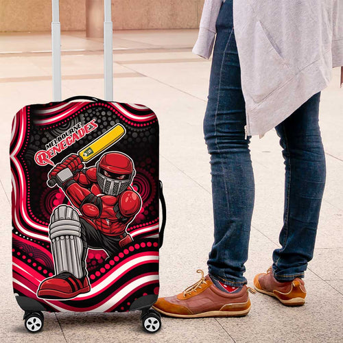 Melbourne Renegades Cricket Luggage Cover Australian Cricket Mascot - Modern Indigenous Style