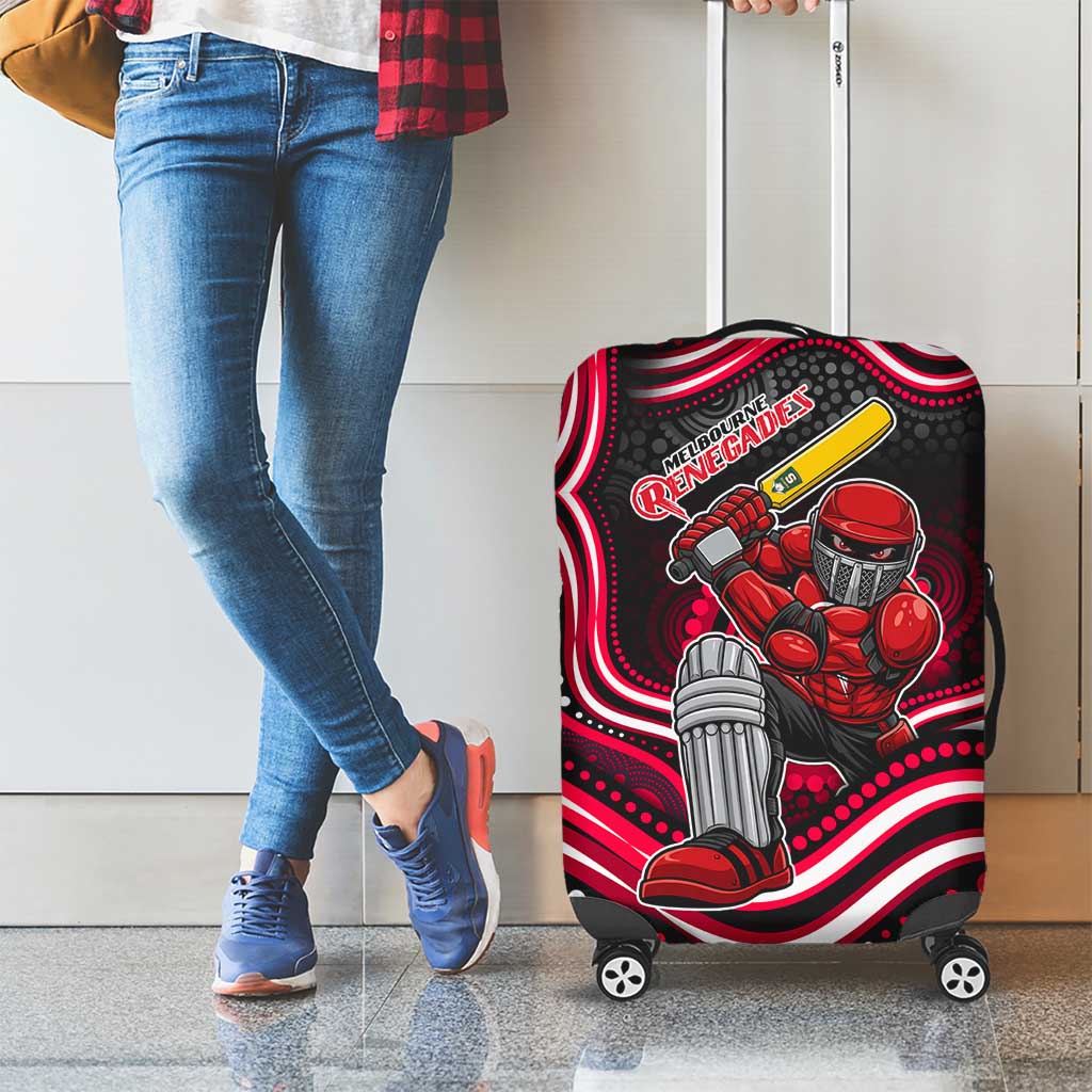 Melbourne Renegades Cricket Luggage Cover Australian Cricket Mascot - Modern Indigenous Style