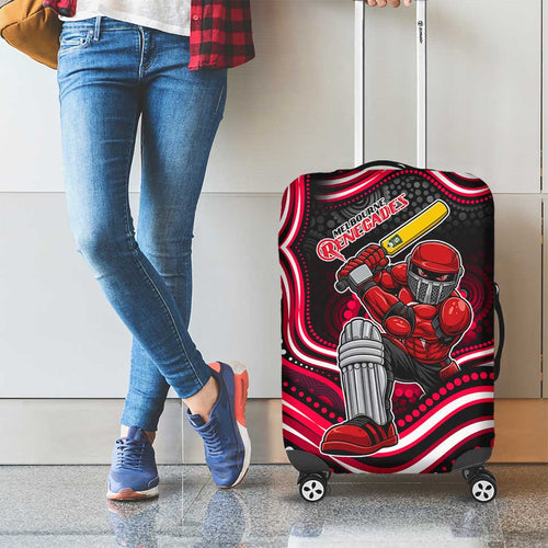 Melbourne Renegades Cricket Luggage Cover Australian Cricket Mascot - Modern Indigenous Style