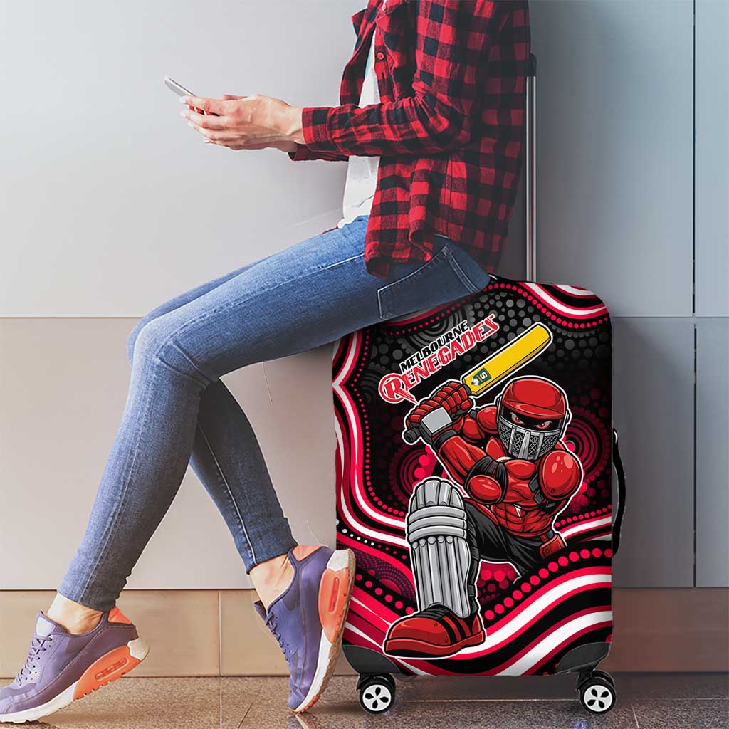 Melbourne Renegades Cricket Luggage Cover Australian Cricket Mascot - Modern Indigenous Style