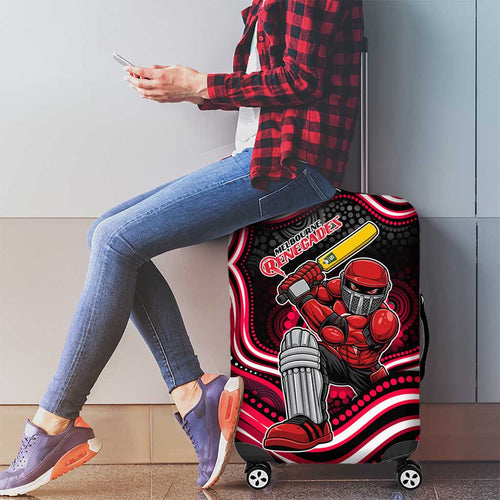 Melbourne Renegades Cricket Luggage Cover Australian Cricket Mascot - Modern Indigenous Style