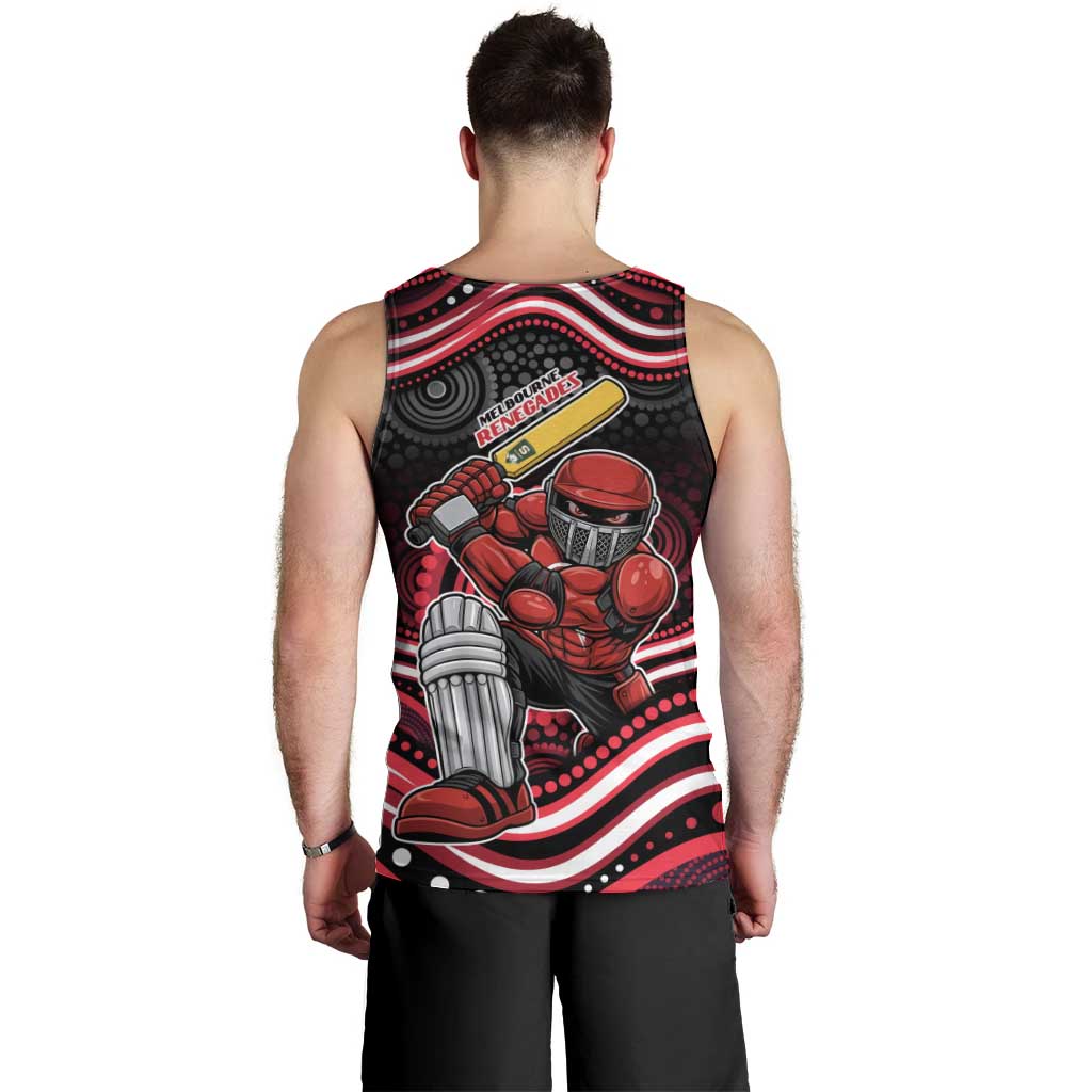 Melbourne Renegades Cricket Men Tank Top Australian Cricket Mascot - Modern Indigenous Style