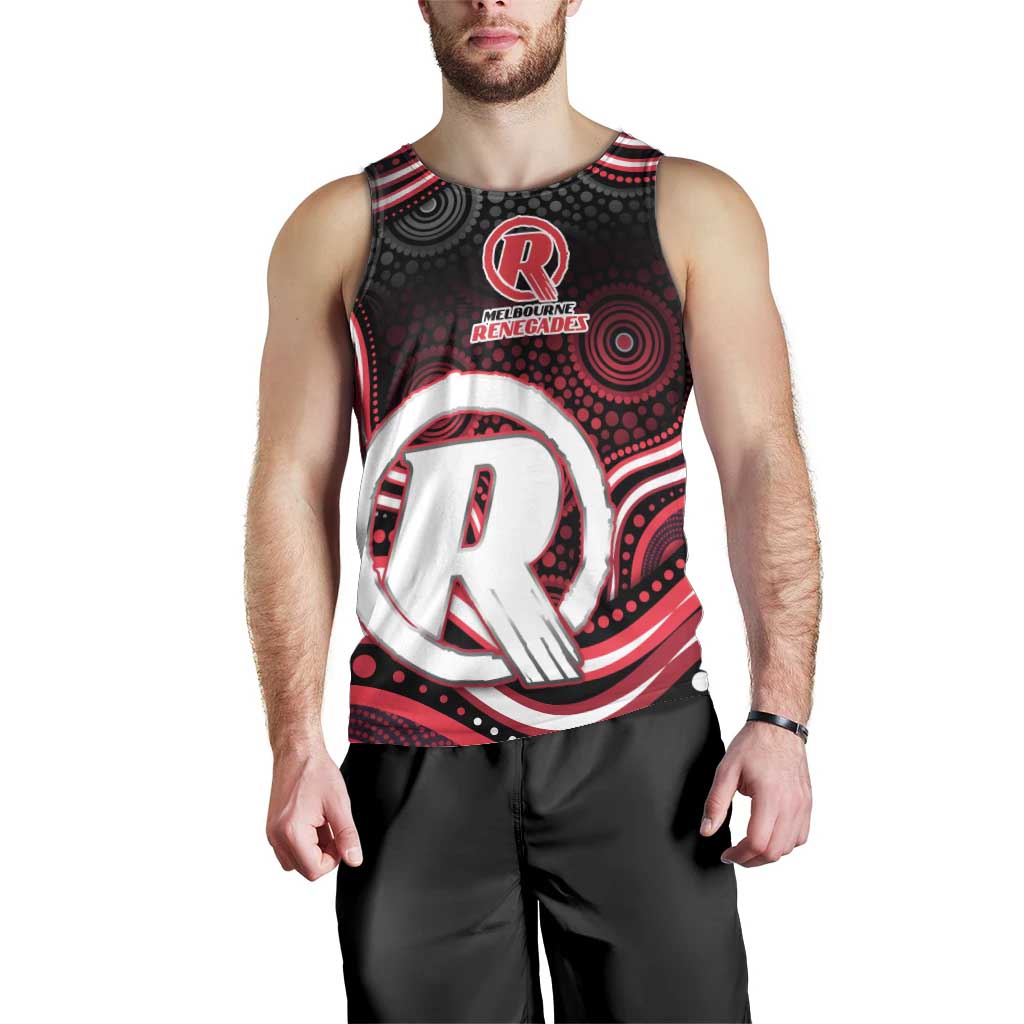 Melbourne Renegades Cricket Men Tank Top Australian Cricket Mascot - Modern Indigenous Style