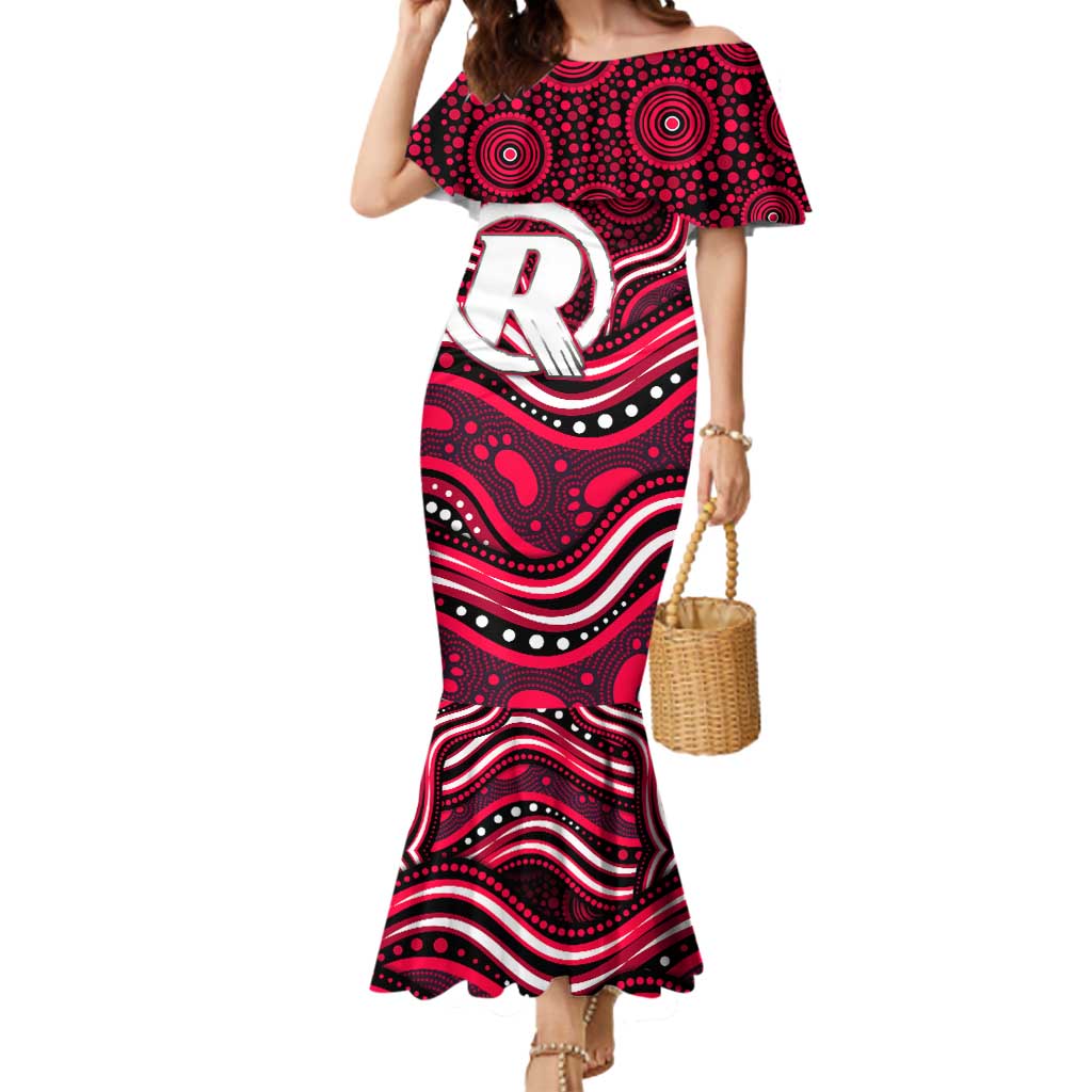 Melbourne Renegades Cricket Mermaid Dress Australian Cricket Mascot - Modern Indigenous Style