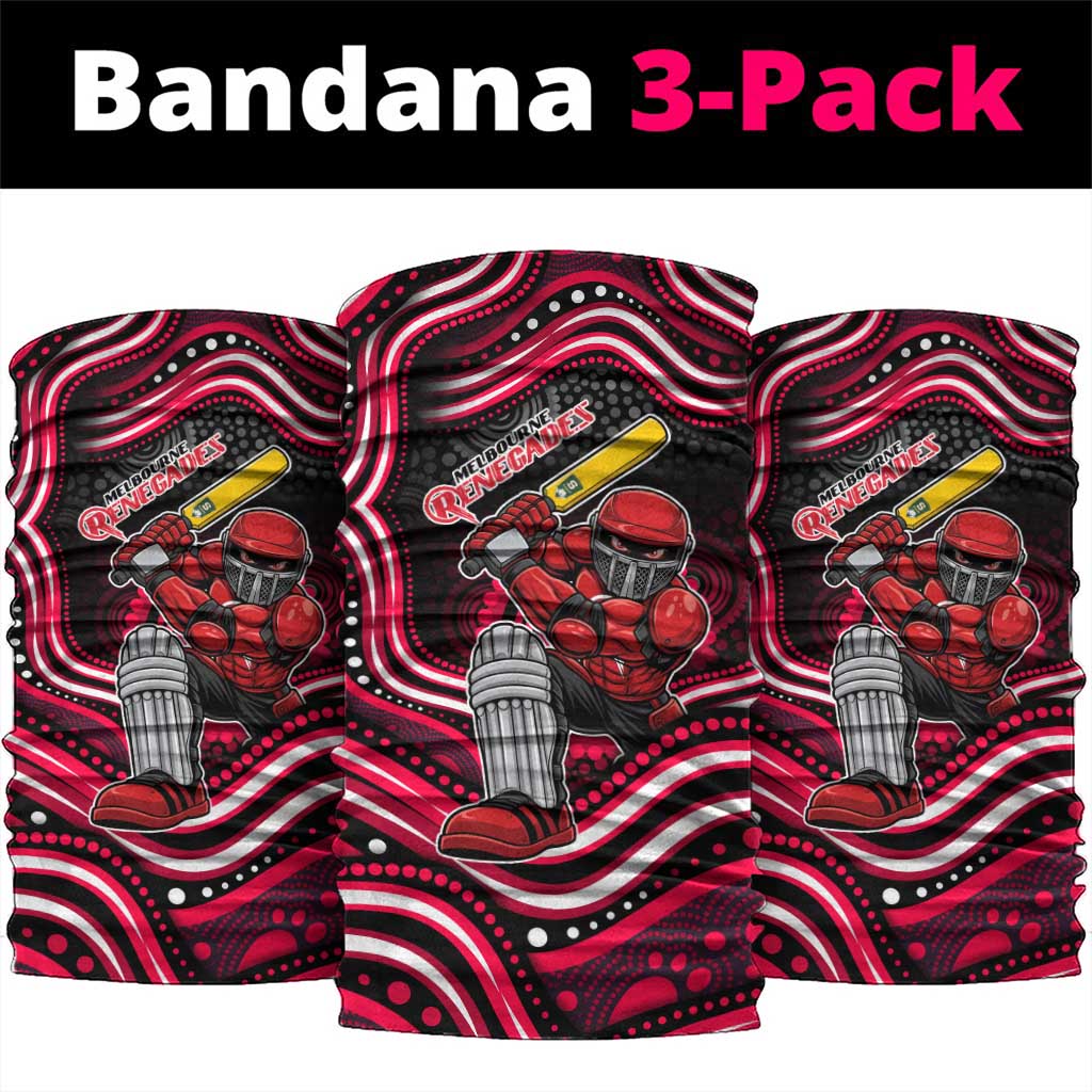 Melbourne Renegades Cricket Neck Gaiter Australian Cricket Mascot - Modern Indigenous Style