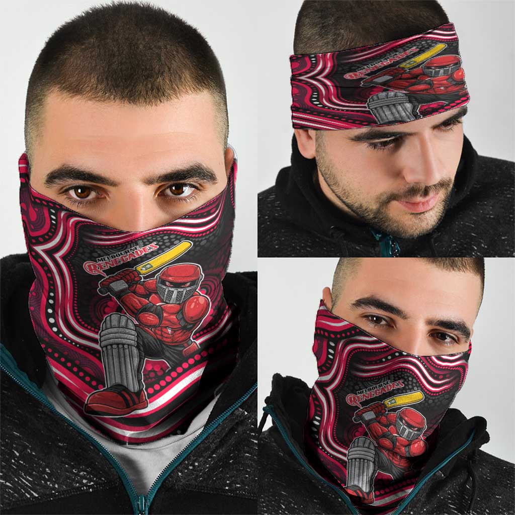 Melbourne Renegades Cricket Neck Gaiter Australian Cricket Mascot - Modern Indigenous Style
